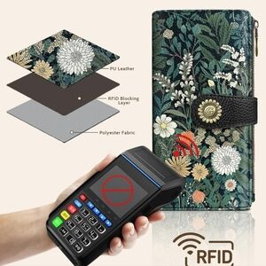 Floral RFID Blocking Wallet Case